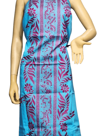 Light Blue Ladies Churidar, Kantha Stich
