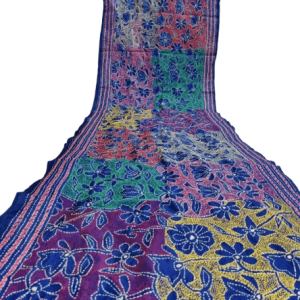 Purple Tussar kantha Stich Work 7