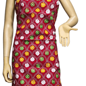 Red Ladies Churidar, Kantha Stich