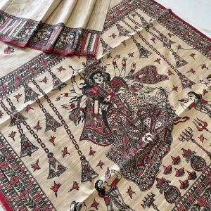 Brown Tussar Saree