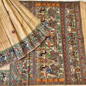 Wood Color Tussar Saree
