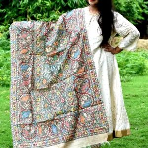 Stylish Tussar kantha Stich Work