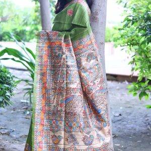 Green Tussar Saree