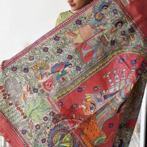 Printed Tussar Saree