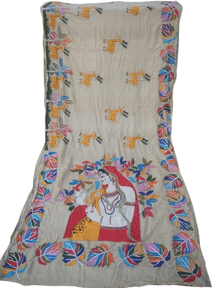 Tussar kantha Stich Work 8