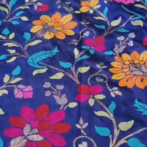 Special stitch work Tussar Saree