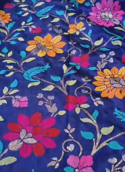 Special stitch work Tussar Saree