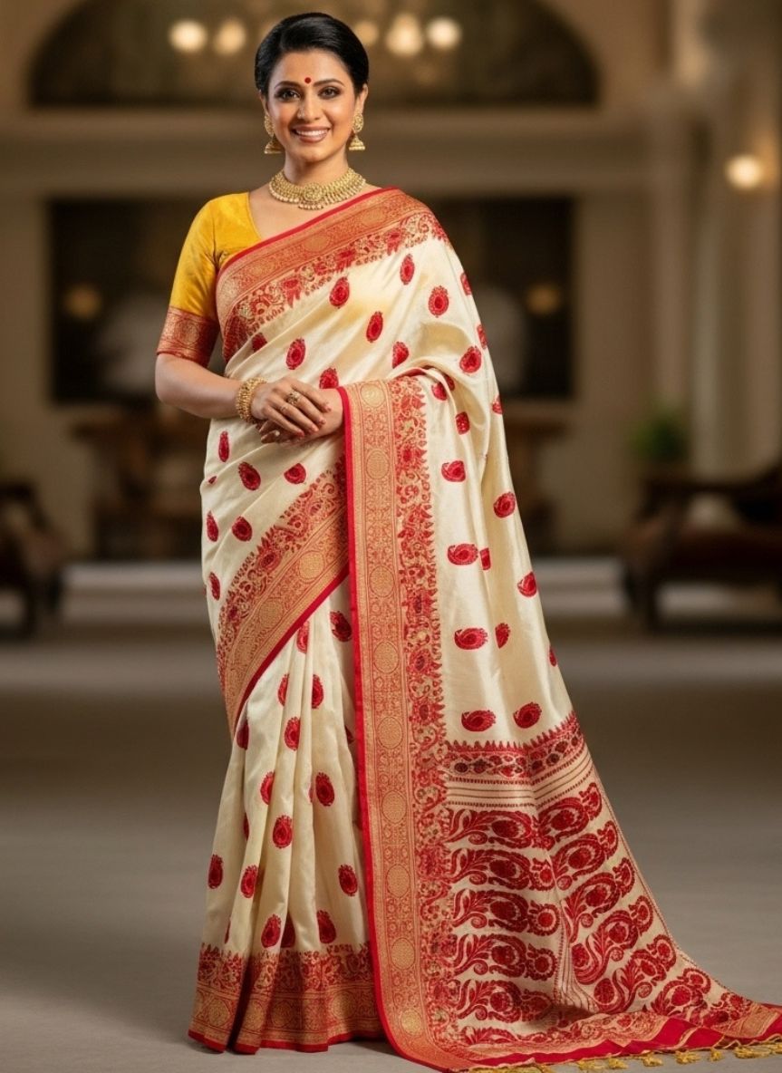 Traditional Handwoven Silk Saree 10
