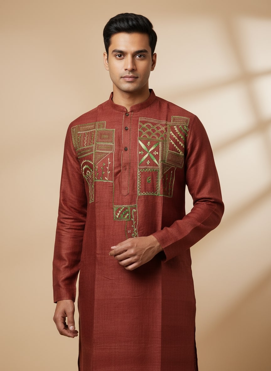 Pure Tussar Panjabi 11