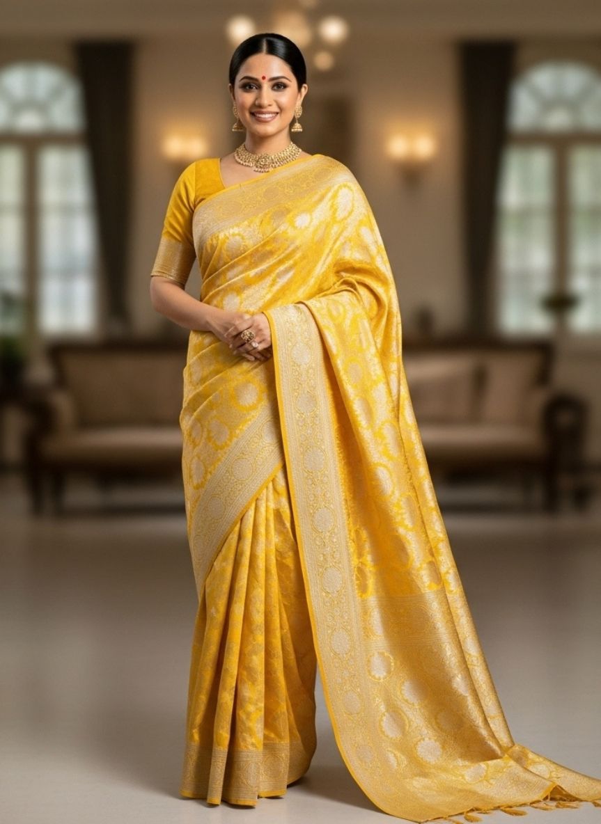 Pure katan hand wooven banarashee 12