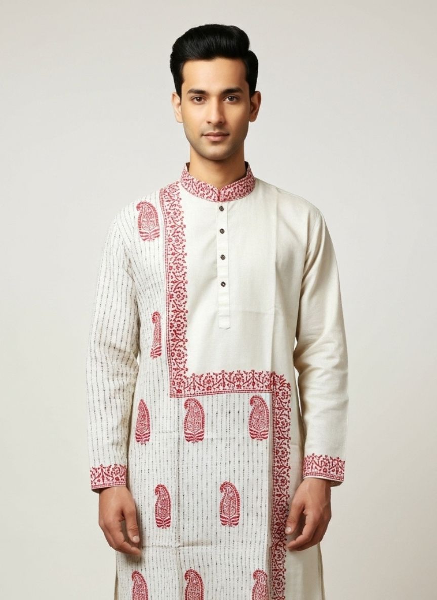 Pure Tussar Panjabi 2 13