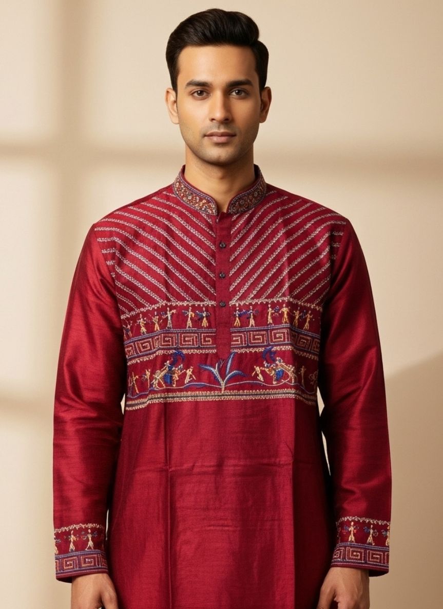 Pure Tussar Panjabi 14