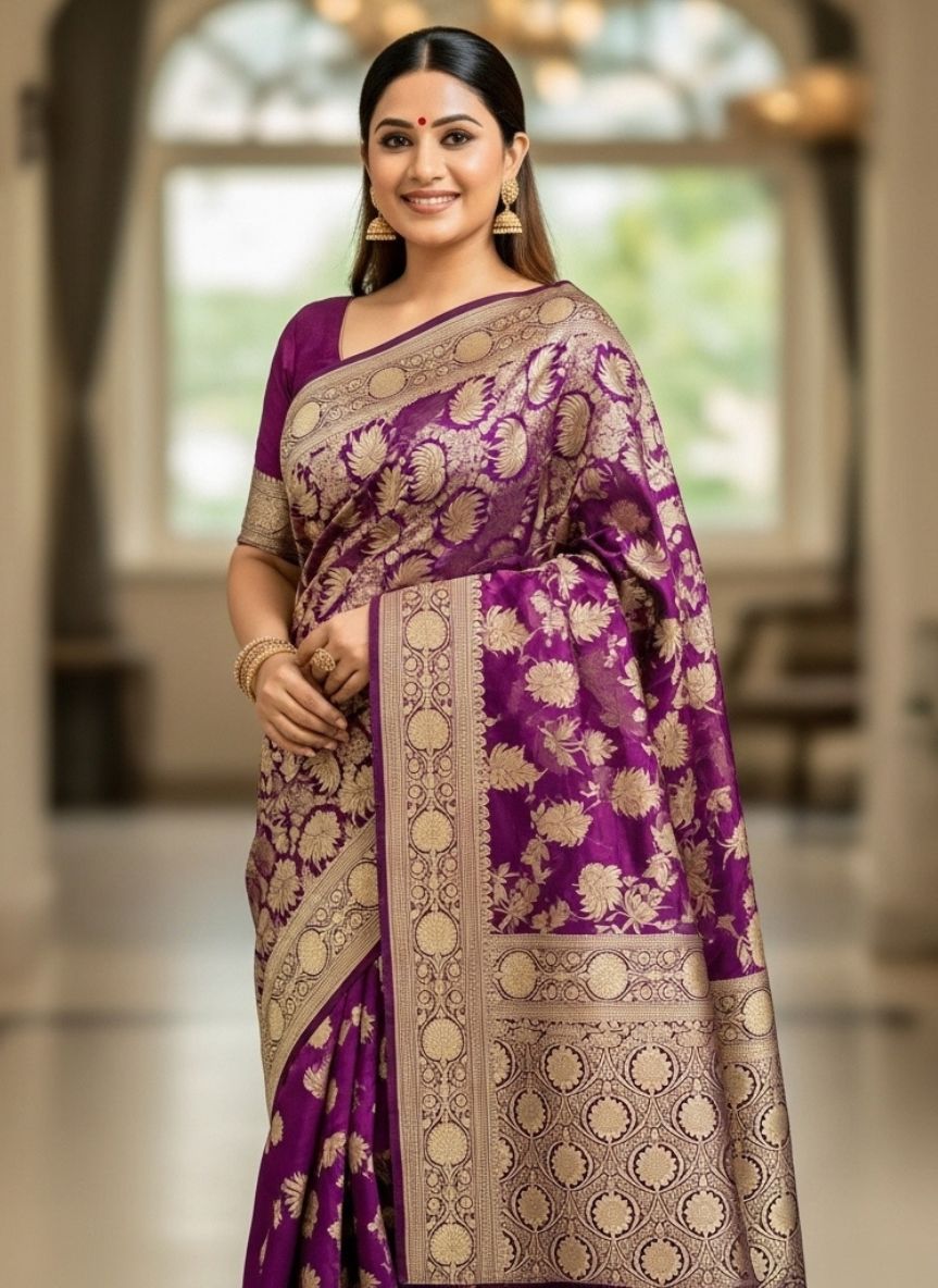 Pure katan hand wooven banarashee 2