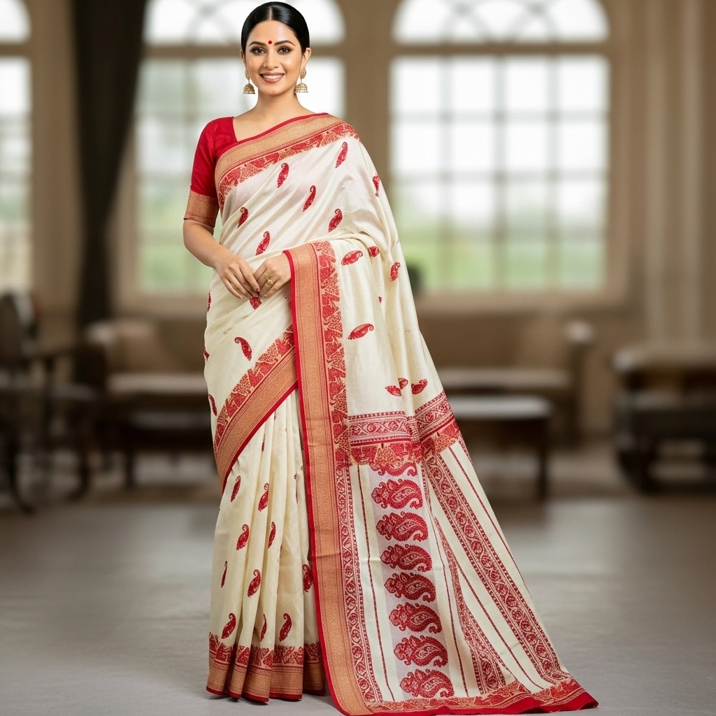Traditional Handwoven Silk Saree 03