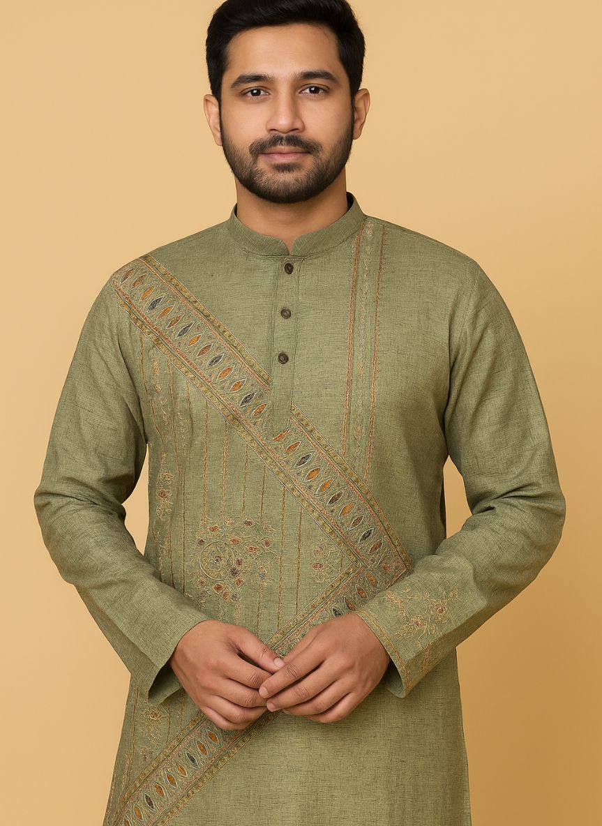 Pure Tussar Panjabi 32